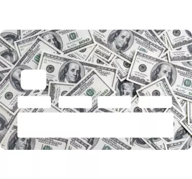 Autocollant de carte de crédit dollars - TenStickers