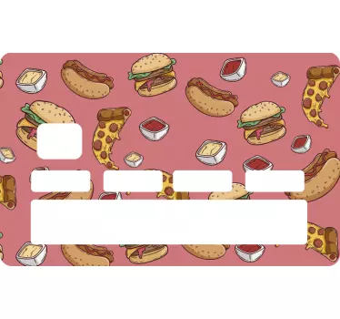Autocollant carte bancaire Fast food - TenStickers