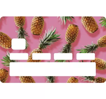 Sticker carte bancaire ananas - TenStickers