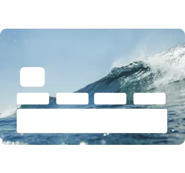 Sticker carte bancaire Vague - TenStickers