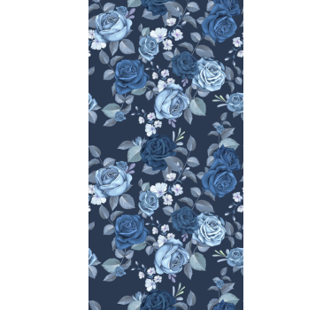 Sticker frigo motif roses bleues - TenStickers