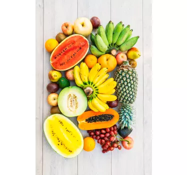Sticker pour frigo Assortiment de fruits - TenStickers