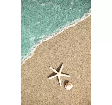Sticker frigo plage et étoile de mer - TenStickers