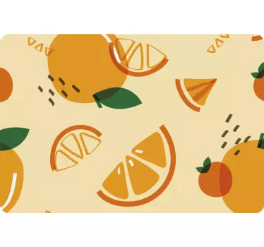 Sticker ordinateur portable motifs orange fruités - TenStickers