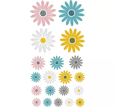 Sticker fleurs et plantes inspirations florales vives - TenStickers