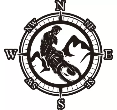 Autocollant moto Boussole - TenStickers