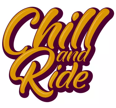 stickers moto chill and ride - TenStickers
