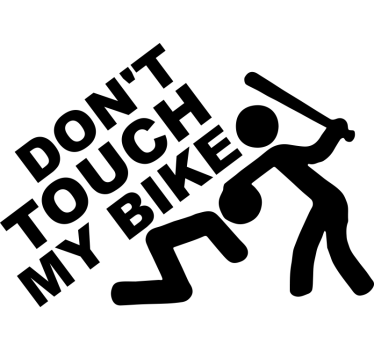Ne touchez pas mes stickers de moto de vélo - TenStickers