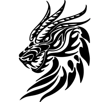 Sticker moto tête de dragon - TenStickers