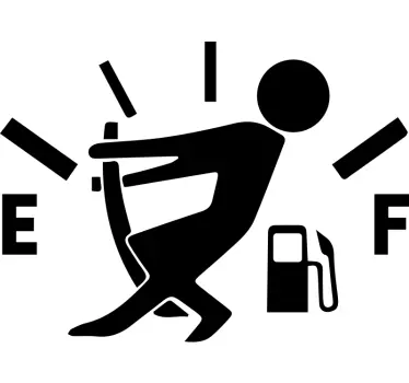 stickers moto homme carburant vide - TenStickers