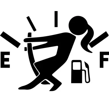 Stickers de moto femme carburant vide - TenStickers