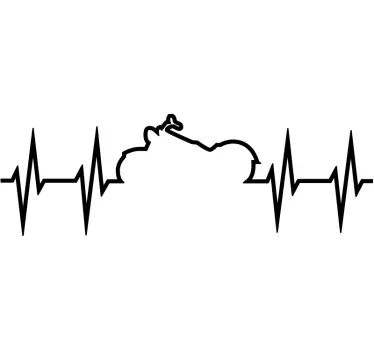 stickers de moto personnalisés de battement de coeur - TenStickers