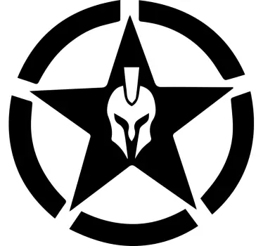 Sticker pour moto étoile spartiate - TenStickers