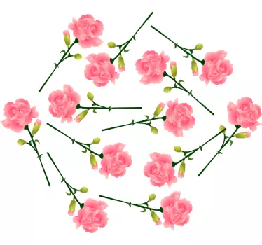 Sticker fleur composition botanique blush - TenStickers