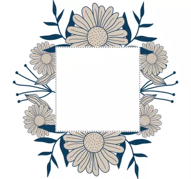 Sticker interrupteur marguerites beige - TenStickers