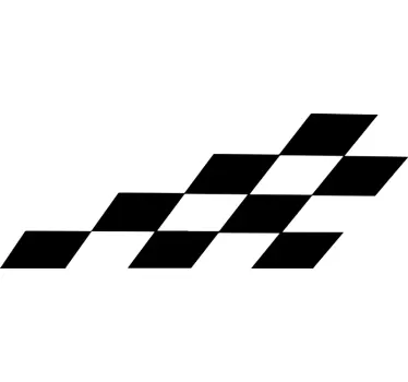 Sticker voiture motif damier course - TenStickers