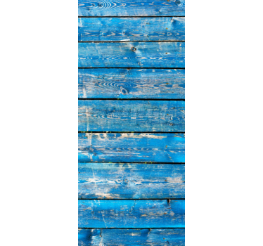 Sticker frigo bleu texture bois - TenStickers