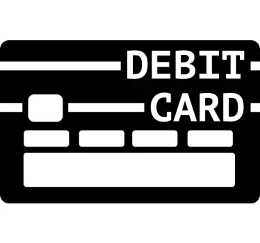 Autocollant carte bancaire noir et blanc - TenStickers