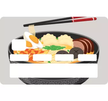 Sticker carte bancaire soupe asiatique - TenStickers