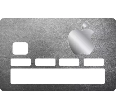 Sticker carte bancaire gris pomme Apple - TenStickers