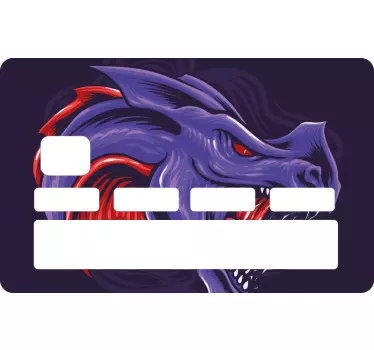 Autocollant carte bancaire Dragon violet - TenStickers