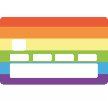 Autocollant carte bancaire multicolore - TenStickers