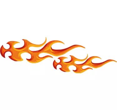 Sticker vélo flammes - TenStickers