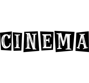 Sticker Mural Cinéma avec texte cinéma - TenStickers