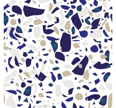 Sticker sol imitation marbre terrazzo - TenStickers
