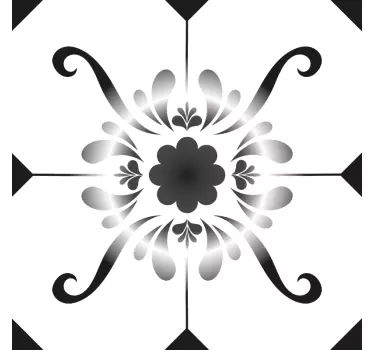 Sticker sol motif classique carrelage - TenStickers