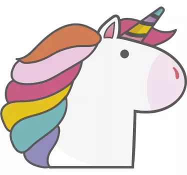 Sticker vélo petite licorne pour casque - TenStickers