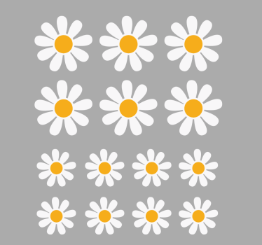 Sticker vélo marguerites - TenStickers