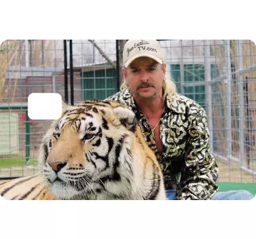 Sticker pour carte bancaire Tiger King - TenStickers