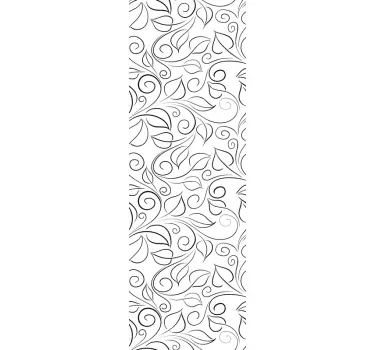 Sticker paroi de douche salle de bain motif feuilles - TenStickers