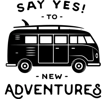 Autocollant Voiture Van hippie - TenStickers