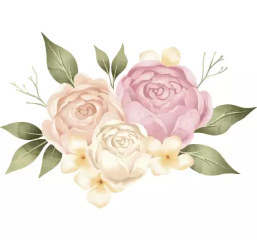 Sticker mural Fleur Pivoines - TenStickers