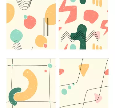 Sticker carrelage dessins abstraits - TenStickers