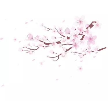 Sticker mural chambre branche de cerisier - TenStickers