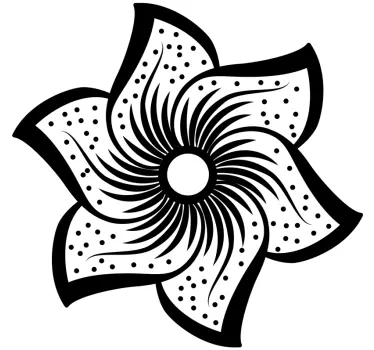Sticker fleur forme florale élégante - TenStickers
