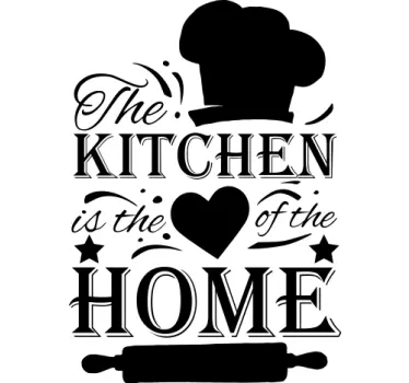 Sticker cuisine le cœur de la maison - TenStickers