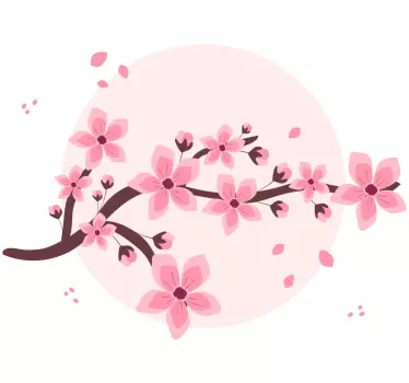 Sticker fleurs et plantes branche de cerisier - TenStickers
