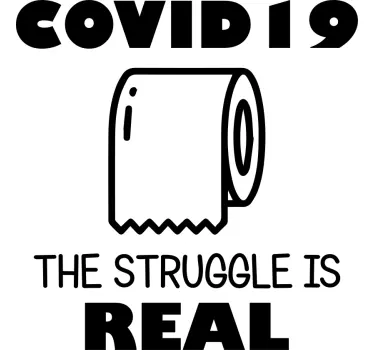 Autocollant autres textes covid 19 la lutte continue - TenStickers
