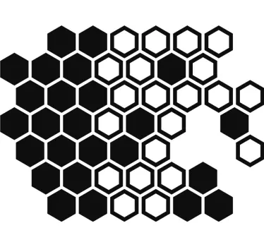 Sticker voiture dessin nid d'abeille - TenStickers
