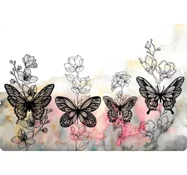 Sticker PC Art de papillon - TenStickers