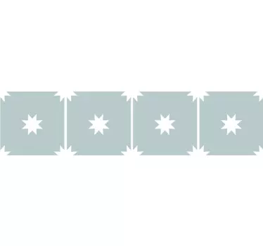 Autocollant Carrelage étoile bleue et blanche - TenStickers