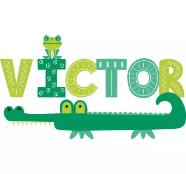 Sticker Animal Sauvage Crocodile personnalisé - TenStickers