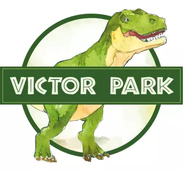 stickers muraux dinosaure Signe de dinosaure personnalisé - TenStickers