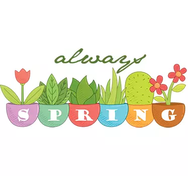Sticker fleurs always spring - TenStickers