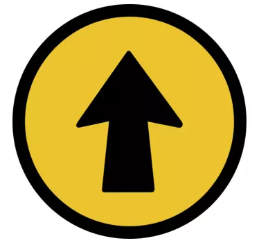 Sticker sol entreprise flèche noire et jaune - TenStickers