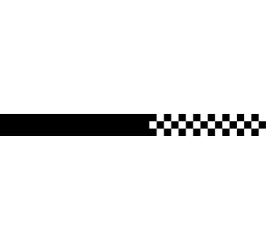 Autocollant voiture bas de caisse damier - TenStickers